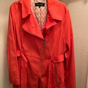 Women's Coral Hooded Trench Coat, Size XXL